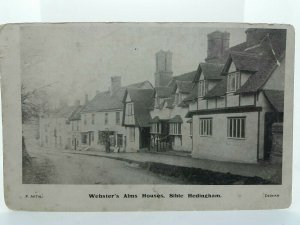 Webstes Alms Houses Sible Hedingham Essex Vintage Antique Postcard
