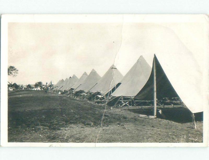 Pre-1920 rppc CAMP TENTS Postmarked Mercedes Texas TX i7903