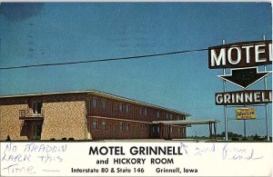 Postcard MOTEL SCENE Grinnell Iowa IA AJ0134