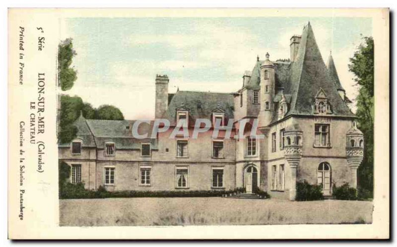 Old Postcard Lion Sur Mer Le Chateau