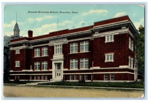 1913 Manual Training School Exterior Roadside Waterloo Iowa IA Posted Postcard