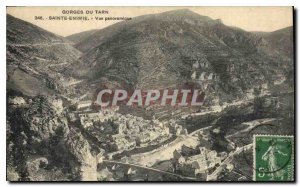 Old Postcard Gorges du Tarn Sainte Enimie Panoramic view