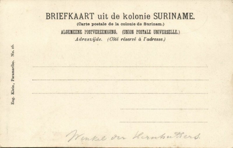 suriname, PARAMARIBO, Steenbakkersgracht, Bokkobrug (1899)