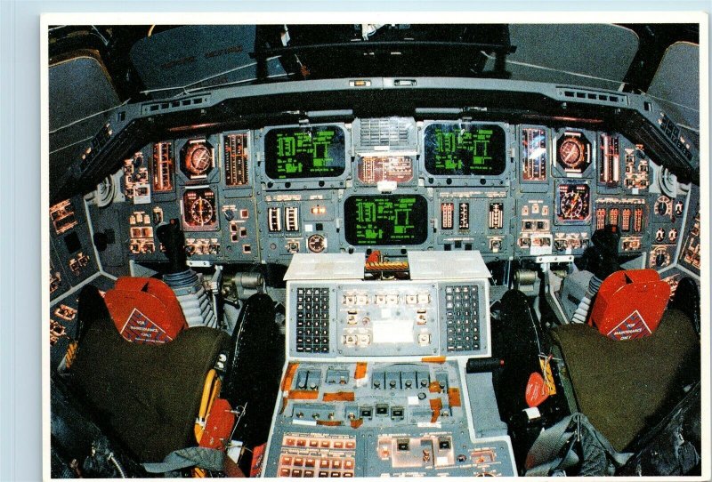 Nasa Space Shuttle Flight Deck Interior Vintage 4x6 Postcard B96