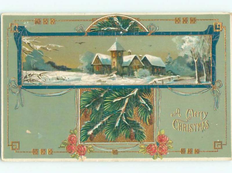 Divided-Back CHRISTMAS SCENE Great Postcard W8723