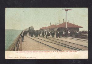 GREAT SALT LAKE UTAH MIDLAKE RAILROAD DEPOT TRAIN STATION 1906 POSTCARD