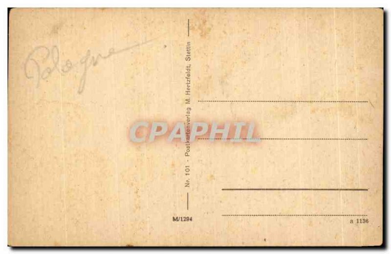 Old Postcard Stettin Regiecungsgebaude year December Hakenteccasse Poland Pol...