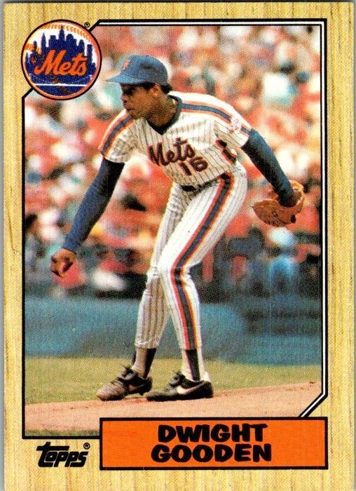 1987 Topps Baseball Card Dwight Gooden New York Mets sk2336