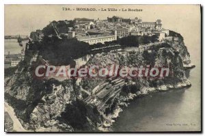 Postcard Old MONACO city the rock
