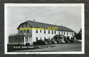 h3301 - MATANE Quebec 1940s Hotel Belle Plage. Cars. Real Photo Postcard