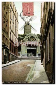Old Postcard Paris Le Moulin de la Galette
