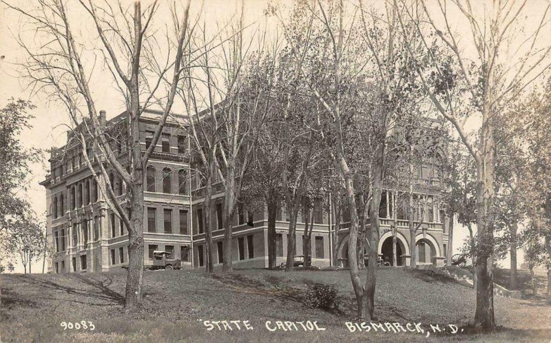 RPPC State Capitol, Bismarck, North Dakota ca 1910s Vintage Postcard