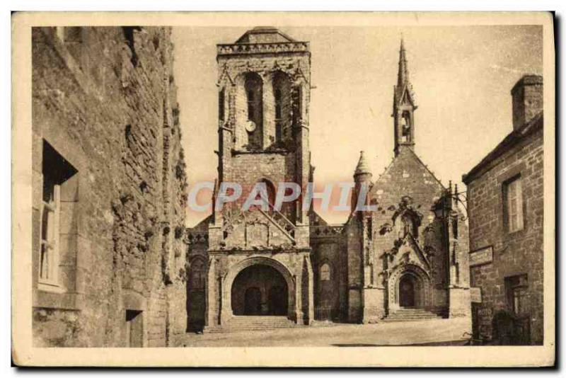 Old Postcard Locronan The Church and the Chapel of Pentity