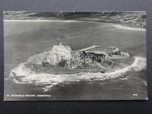 Cornwall: Aerial View of St. Michael's Mount c1957 RP Postcard by Aero Pictorial