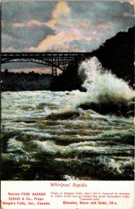 VINTAGE POSTCARD WHIRL POOL RAPIDS PRIVATE POST CARD QUEENS PARK BAZAAR NIAGARA