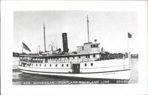 Steamer Boat Monhegan Portland to Rockland Maine Real Photo Postcard