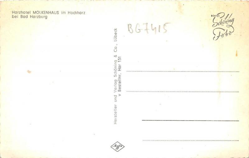 BG7415 hotel molkenhaus hocharz bad harzburg   germany CPSM 14x9cm