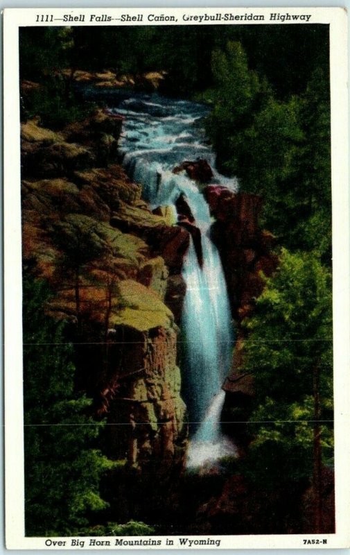 Shell Falls - Shell Canyon, Greybull-Sheridan Highway - Over Big Horn Mts., WY 