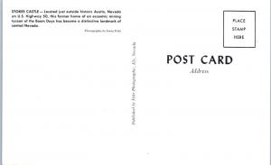 AUSTIN, NV Nevada    STOKES  CASTLE   (1897)    c1970s  Roadside  Postcard