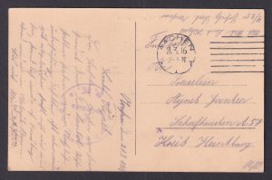 Aachen Germany City Panorama from Marschiertor 1916 WWI Feldpost Postcard