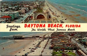 Florida Daytona Beach Greetings Showing Beach