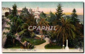 Old Postcard Grasse The Public Garden