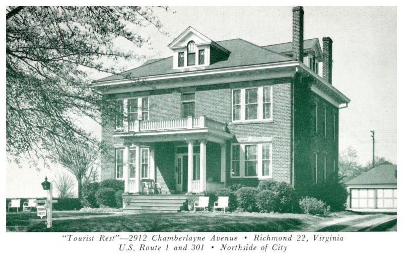 Virginia Richmond  , Tourist Rest , Hotel ,  2912 Chamberlayne Ave