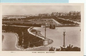 Lancashire Postcard - Kings Gardens, Southport   A5796