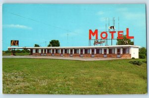 Fremont Indiana Postcard E & L Motel Building Exterior View 1960 Vintage Antique