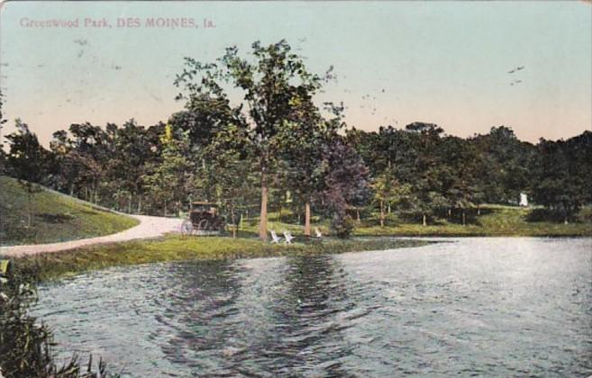 Iowa Des Moines Scene In Greenwood Park 1910