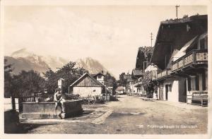 B98374 fruhlingstrasse in garmisch real photo germany