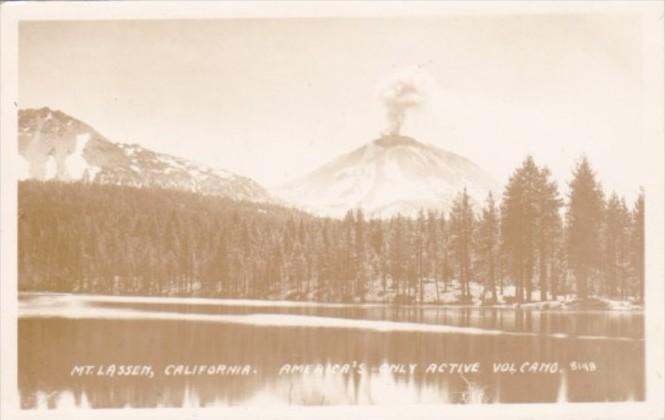 California Mount Lassen America's Only Active Volcano Real Photo