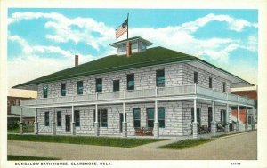 Bungalow Bath House Claremore Oklahoma Teich Flag #50609 Postcard 21-3295