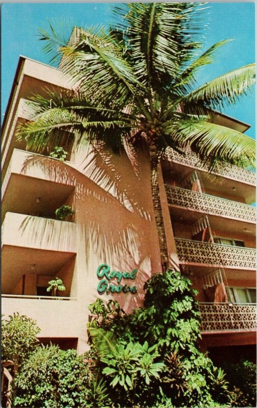 Royal Grove Hotel Waikiki Hawaii HI Uluniu Avenue Unused Postcard G44