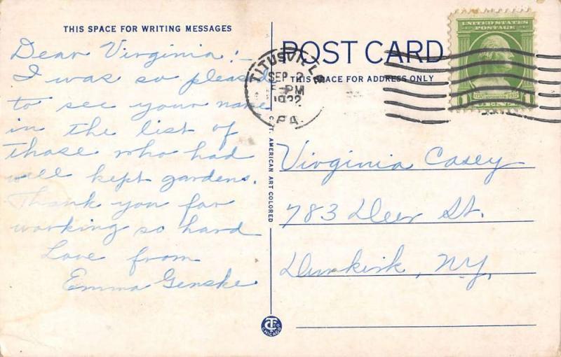 Titusville Pennsylvania Birdseye View Of City Antique Postcard K29668 