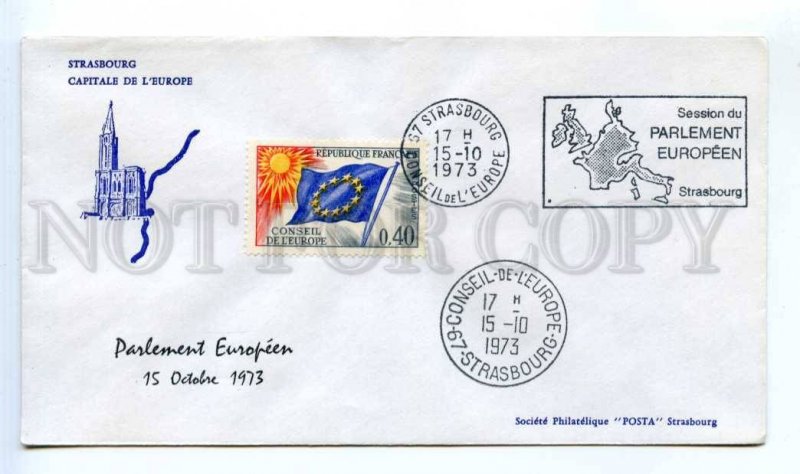 418272 FRANCE Council of Europe 1973 year Strasbourg European Parliament COVER