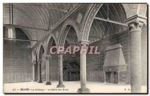 Old Postcard Blois Chateau La Salle des Etats