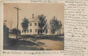 Rindge NH High School in 1906 Real Photo Postcard