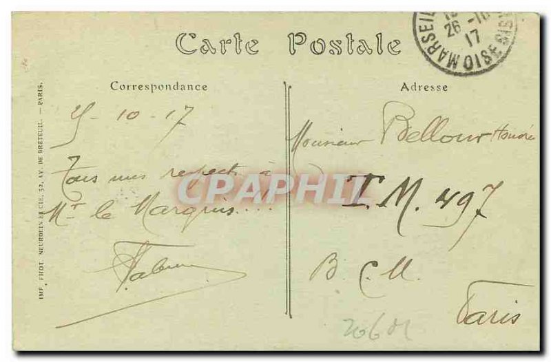 Postcard Old Lycee Jeanne Hachette Beauvais