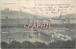 Old Postcard Lyon Le Pont Le Pont Lafayette and Coteau de Fourviere