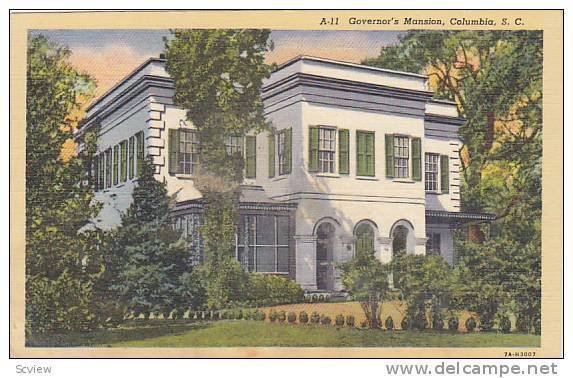 Exterior, Governor's Mansion, Columbia, South Carolina,  30-40s