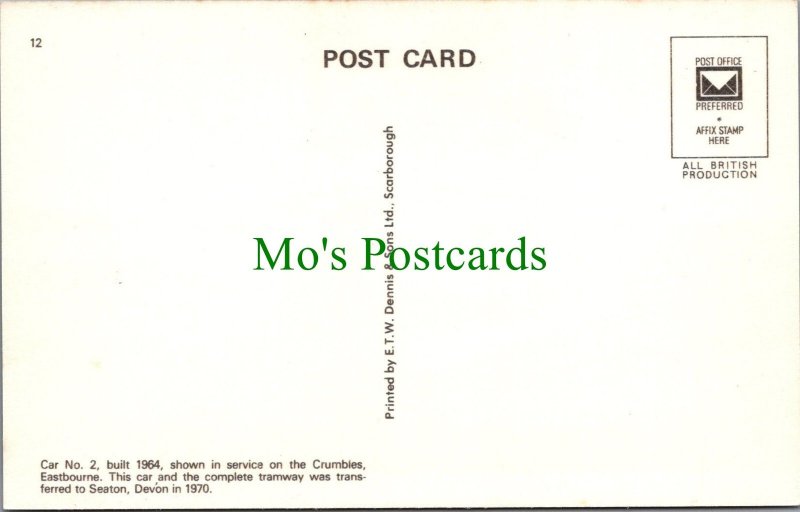 Devon Postcard - Tram Car No 2 Now at Seaton  SW13178