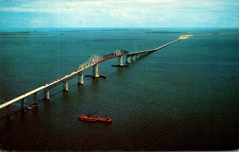 Florida St Petersburg Sunshine Skyway Bridge 1964