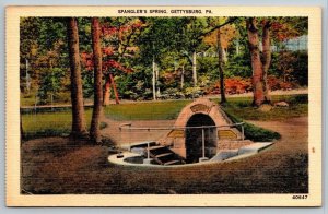 Civil War  Gettysburg  Pennsylvania  Spangler's Spring  Postcard