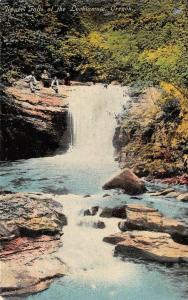 OR, Oregon  CHILDREN SITTING on UPPER FALLS of the LUCKIAMUTE   c1910's Postcard