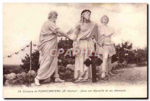 Old Postcard Calvary of Pontchateau Jesus is stripped of his garments