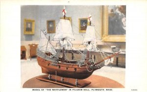 Model of The Mayflower in Plymouth, MA in Pilgrim Hall.