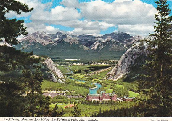 Canada Banff Springs Hotel and Banff Valley Banff National Park Alberta