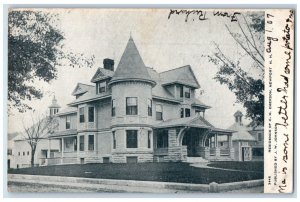 c1905 Residence CM Emerson Newport New Hampshire NH JW Johnson Vintage Postcard 
