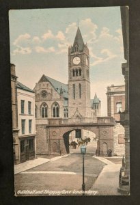 Mint Vintage Guildhall and Shipquay Gate Londonderry Ireland RPPC